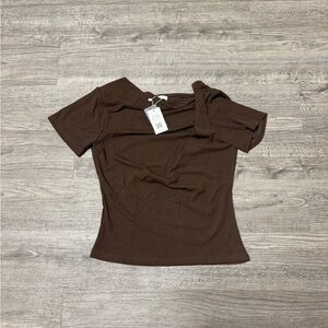 Elegant Brown Women's Top